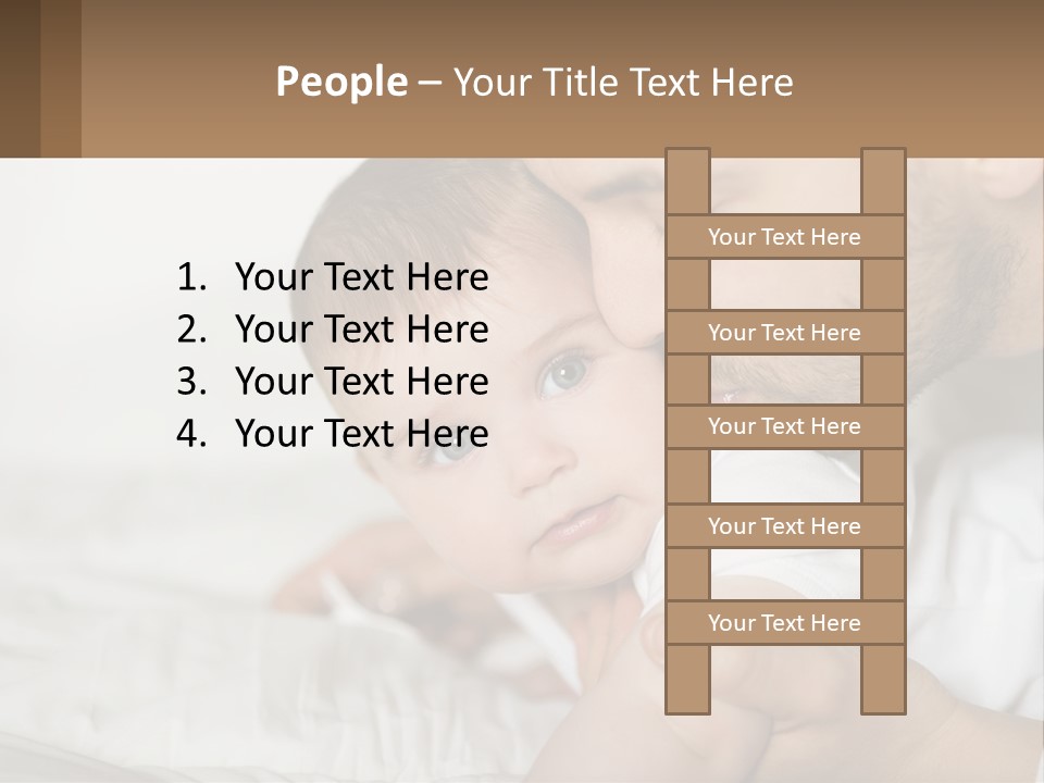 A Man Holding A Baby In His Arms PowerPoint Template