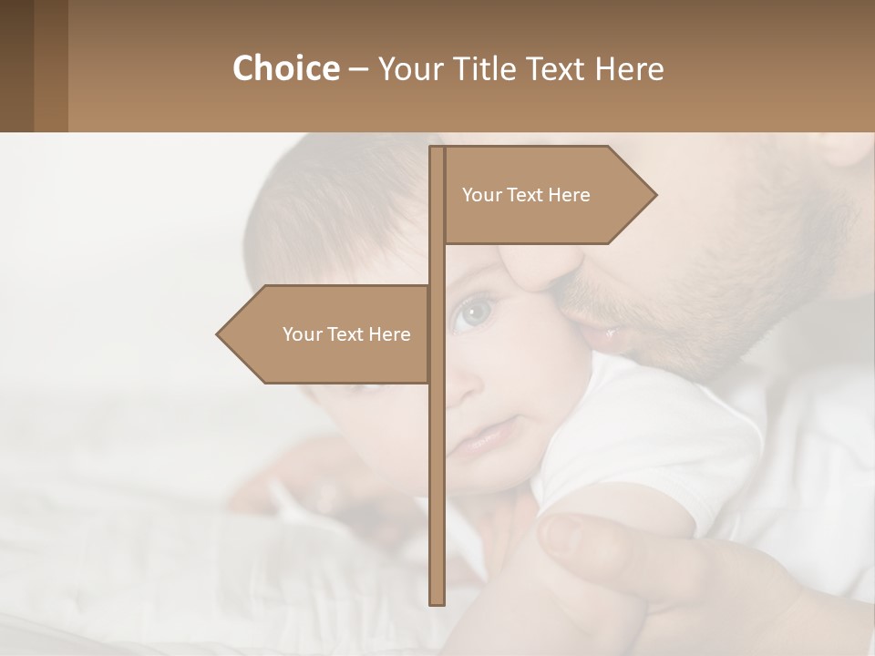 A Man Holding A Baby In His Arms PowerPoint Template