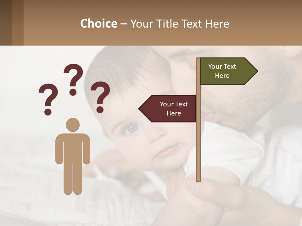 A Man Holding A Baby In His Arms PowerPoint Template