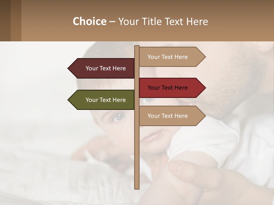 A Man Holding A Baby In His Arms PowerPoint Template