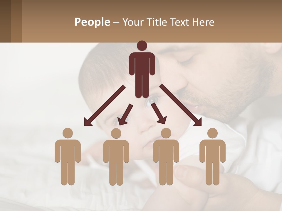A Man Holding A Baby In His Arms PowerPoint Template