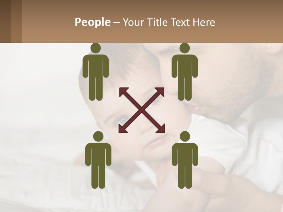 A Man Holding A Baby In His Arms PowerPoint Template