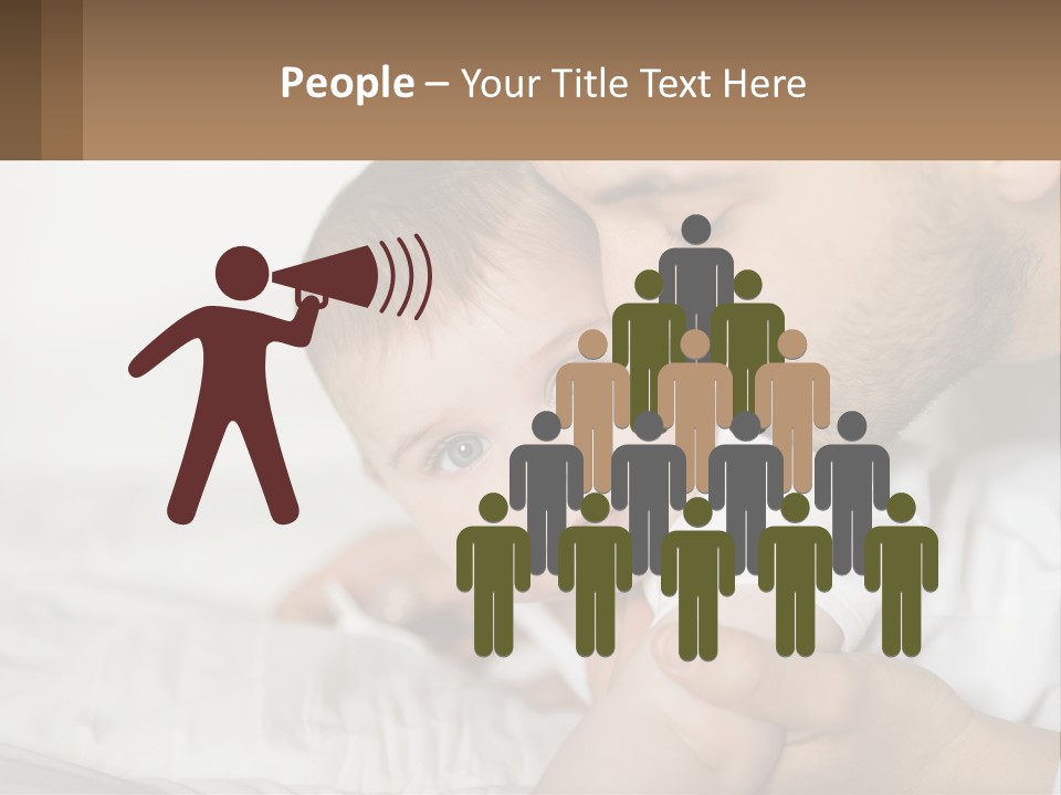 A Man Holding A Baby In His Arms PowerPoint Template