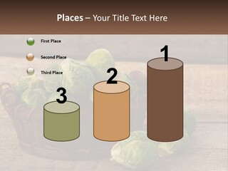 A Basket Of Brussel Sprouts On A Wooden Table PowerPoint Template