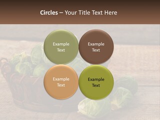 A Basket Of Brussel Sprouts On A Wooden Table PowerPoint Template