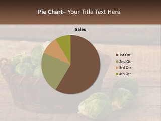 A Basket Of Brussel Sprouts On A Wooden Table PowerPoint Template