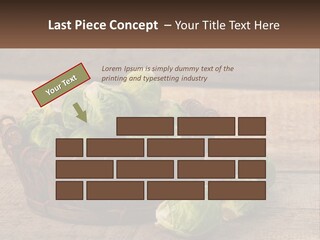 A Basket Of Brussel Sprouts On A Wooden Table PowerPoint Template