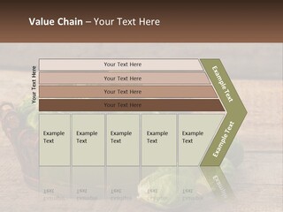 A Basket Of Brussel Sprouts On A Wooden Table PowerPoint Template