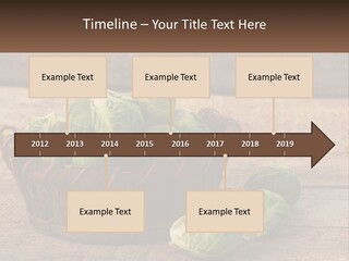 A Basket Of Brussel Sprouts On A Wooden Table PowerPoint Template