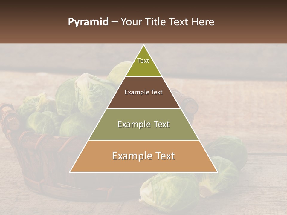 A Basket Of Brussel Sprouts On A Wooden Table PowerPoint Template