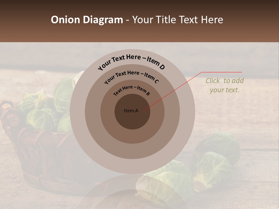 A Basket Of Brussel Sprouts On A Wooden Table PowerPoint Template
