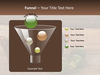 A Basket Of Brussel Sprouts On A Wooden Table PowerPoint Template