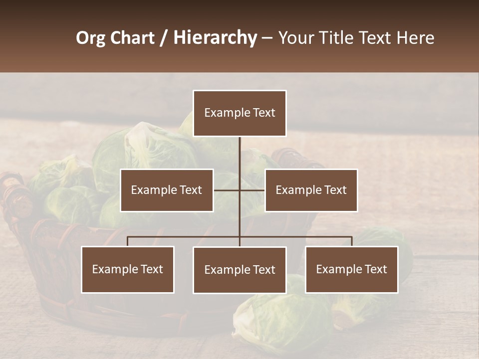 A Basket Of Brussel Sprouts On A Wooden Table PowerPoint Template