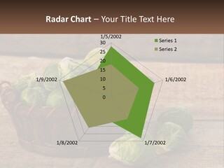 A Basket Of Brussel Sprouts On A Wooden Table PowerPoint Template