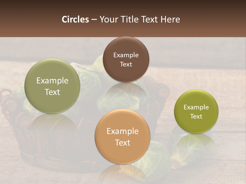 A Basket Of Brussel Sprouts On A Wooden Table PowerPoint Template