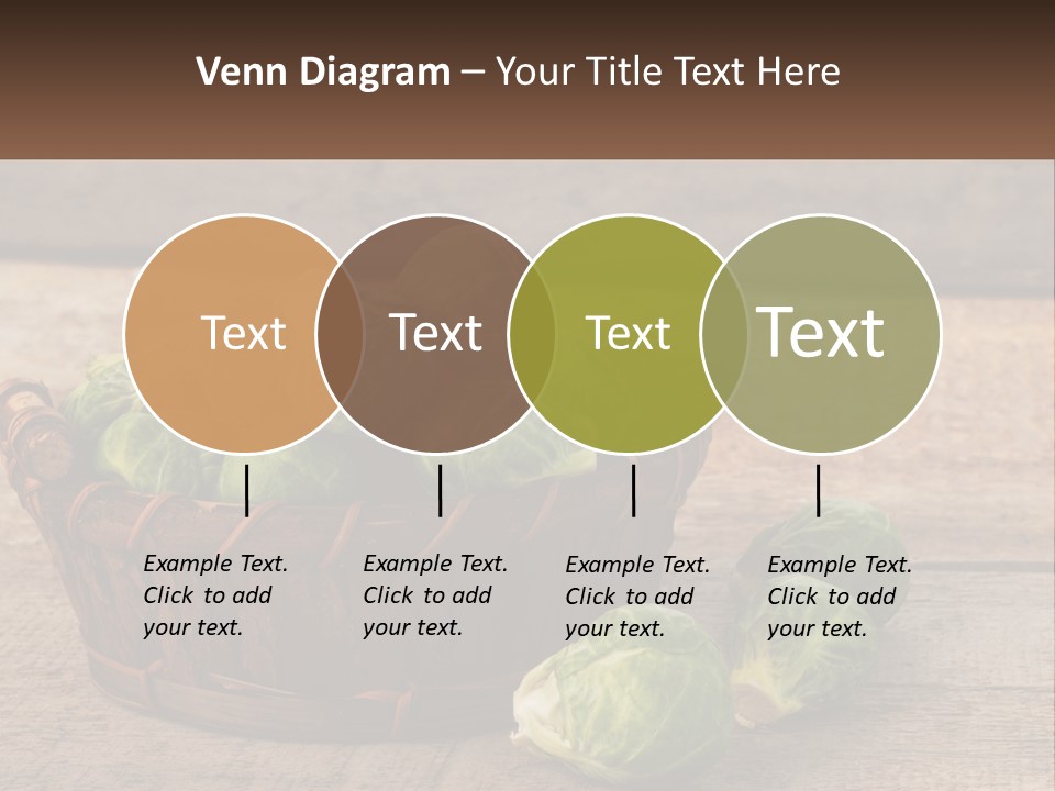 A Basket Of Brussel Sprouts On A Wooden Table PowerPoint Template