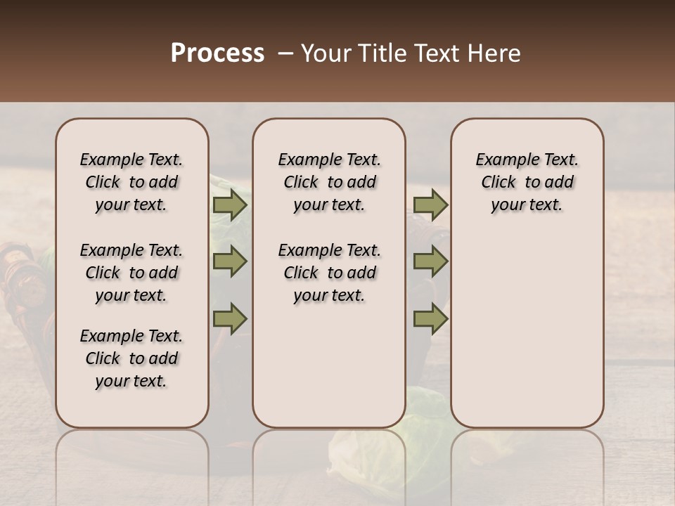 A Basket Of Brussel Sprouts On A Wooden Table PowerPoint Template