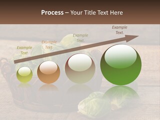 A Basket Of Brussel Sprouts On A Wooden Table PowerPoint Template