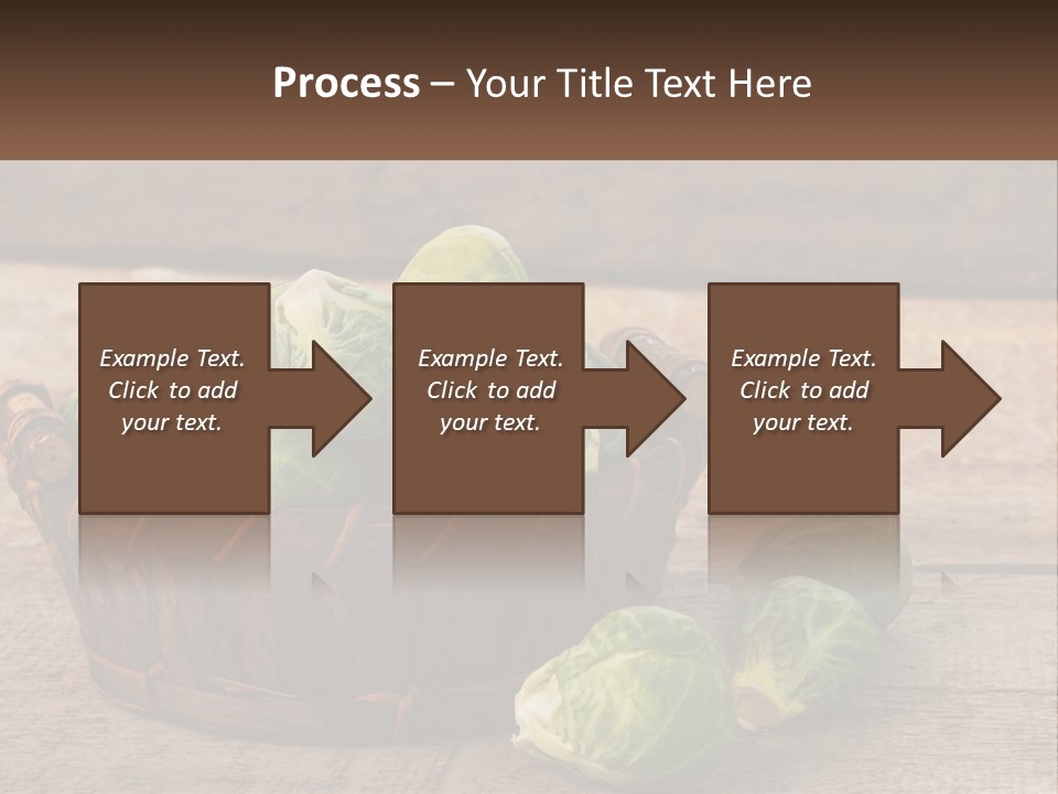 A Basket Of Brussel Sprouts On A Wooden Table PowerPoint Template