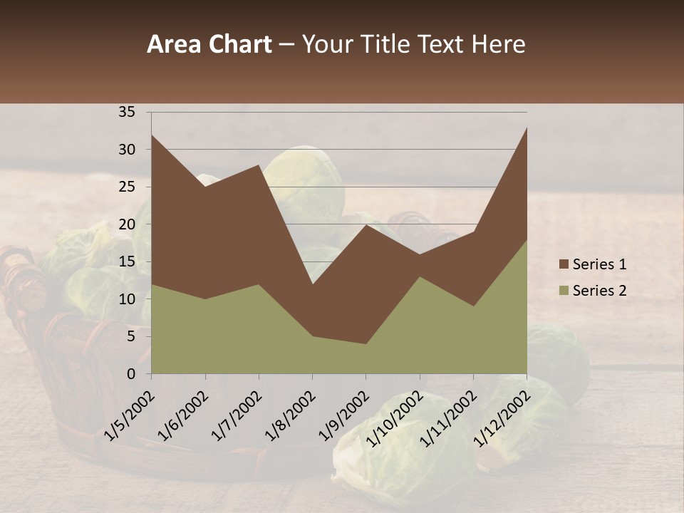 A Basket Of Brussel Sprouts On A Wooden Table PowerPoint Template