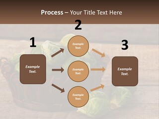 A Basket Of Brussel Sprouts On A Wooden Table PowerPoint Template