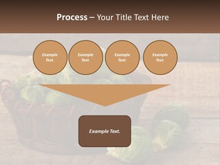 A Basket Of Brussel Sprouts On A Wooden Table PowerPoint Template