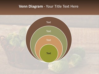 A Basket Of Brussel Sprouts On A Wooden Table PowerPoint Template