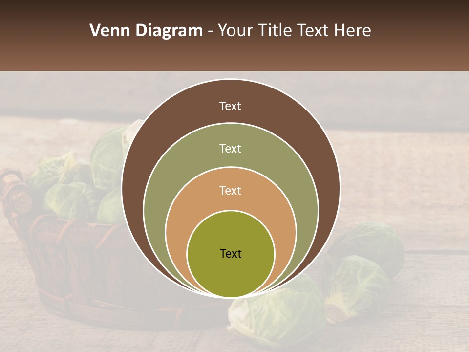 A Basket Of Brussel Sprouts On A Wooden Table PowerPoint Template