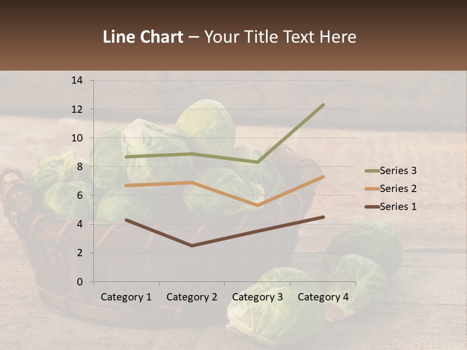 A Basket Of Brussel Sprouts On A Wooden Table PowerPoint Template