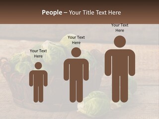 A Basket Of Brussel Sprouts On A Wooden Table PowerPoint Template