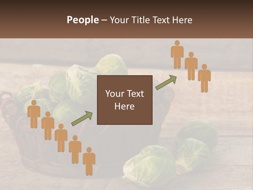 A Basket Of Brussel Sprouts On A Wooden Table PowerPoint Template