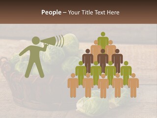 A Basket Of Brussel Sprouts On A Wooden Table PowerPoint Template
