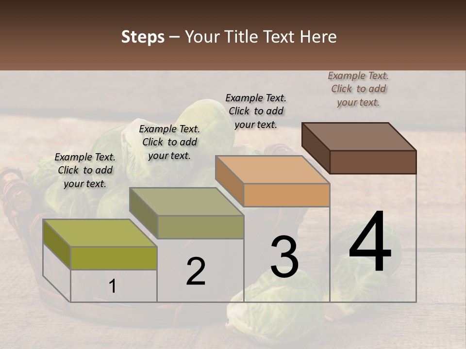A Basket Of Brussel Sprouts On A Wooden Table PowerPoint Template