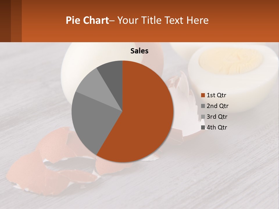 A Hard Boiled Egg On A Wooden Table PowerPoint Template