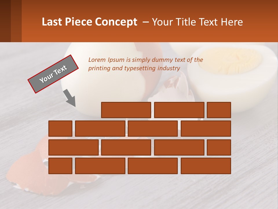 A Hard Boiled Egg On A Wooden Table PowerPoint Template