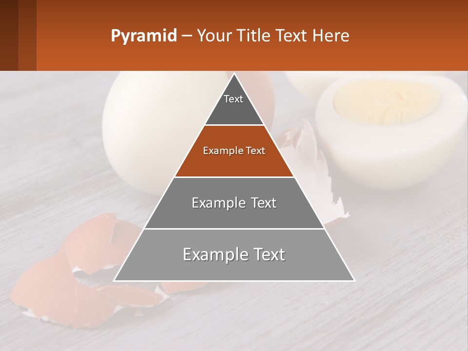 A Hard Boiled Egg On A Wooden Table PowerPoint Template