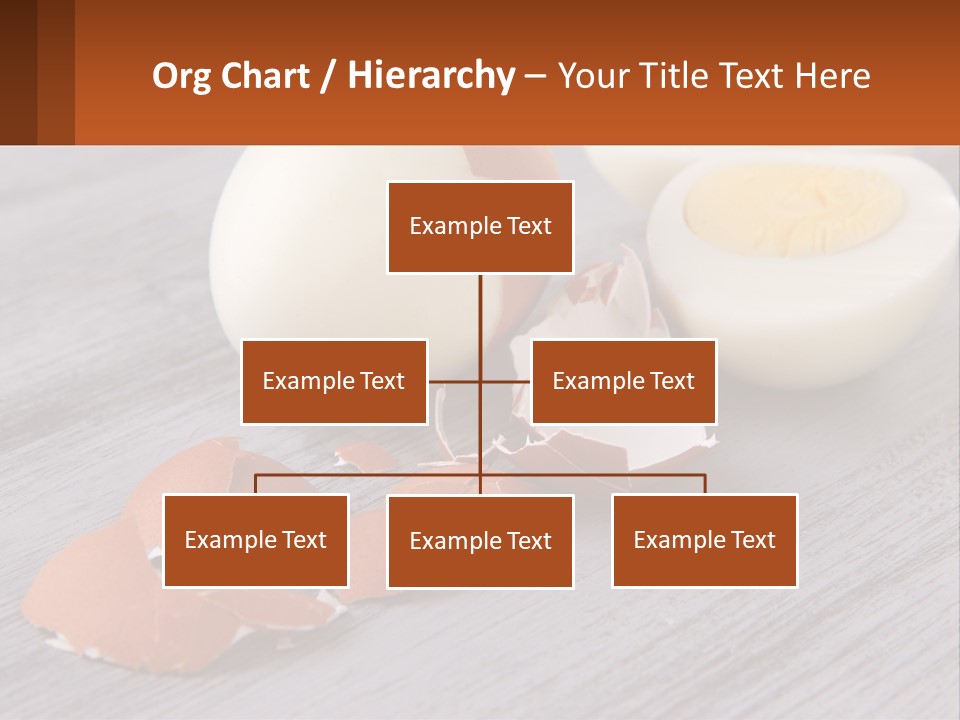 A Hard Boiled Egg On A Wooden Table PowerPoint Template