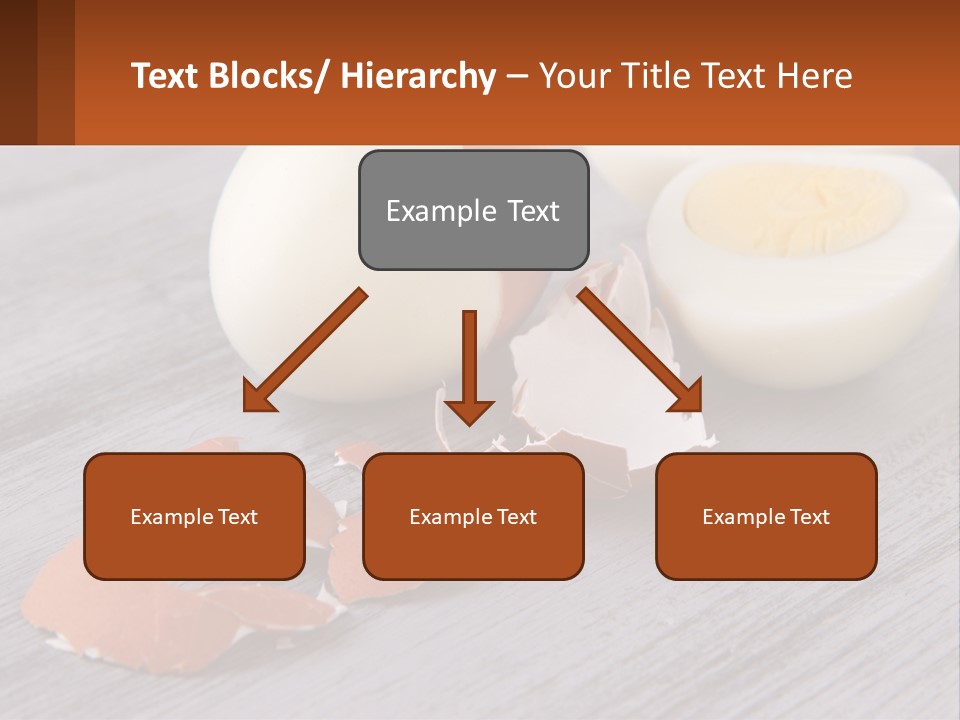 A Hard Boiled Egg On A Wooden Table PowerPoint Template
