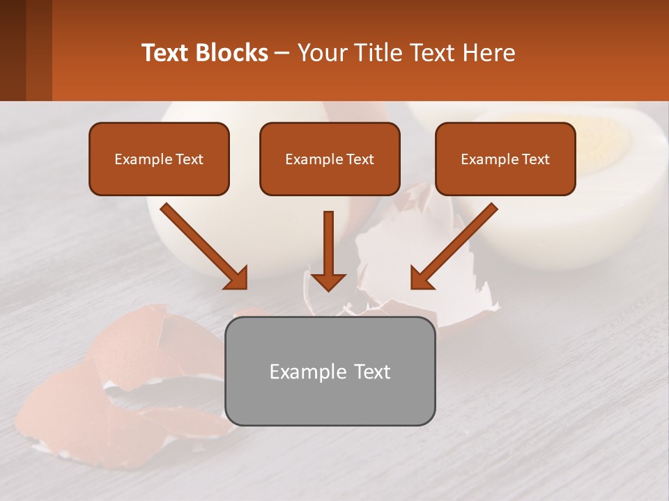 A Hard Boiled Egg On A Wooden Table PowerPoint Template