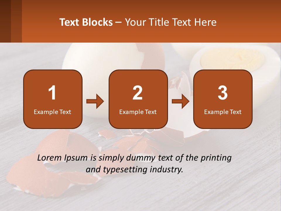 A Hard Boiled Egg On A Wooden Table PowerPoint Template