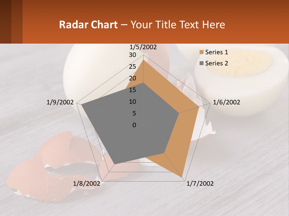 A Hard Boiled Egg On A Wooden Table PowerPoint Template
