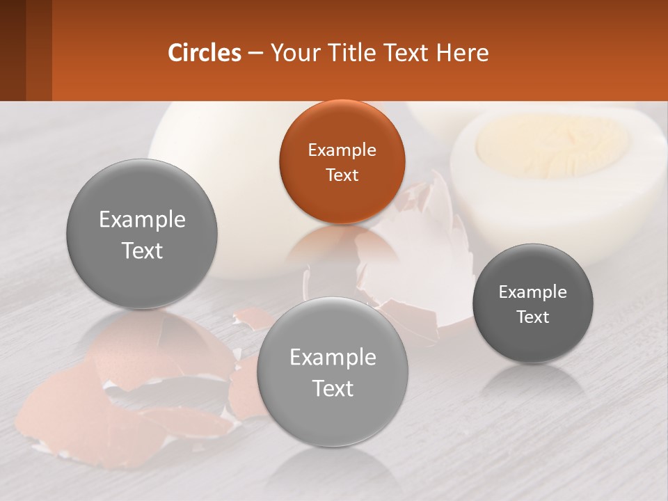 A Hard Boiled Egg On A Wooden Table PowerPoint Template