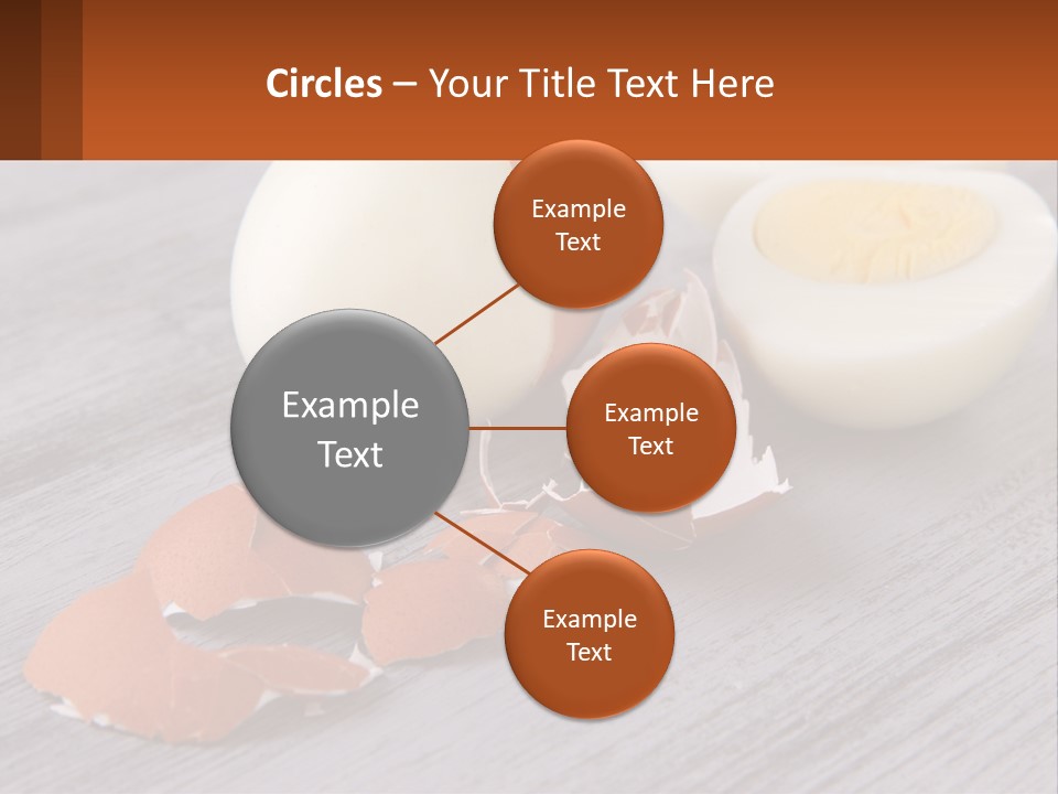 A Hard Boiled Egg On A Wooden Table PowerPoint Template