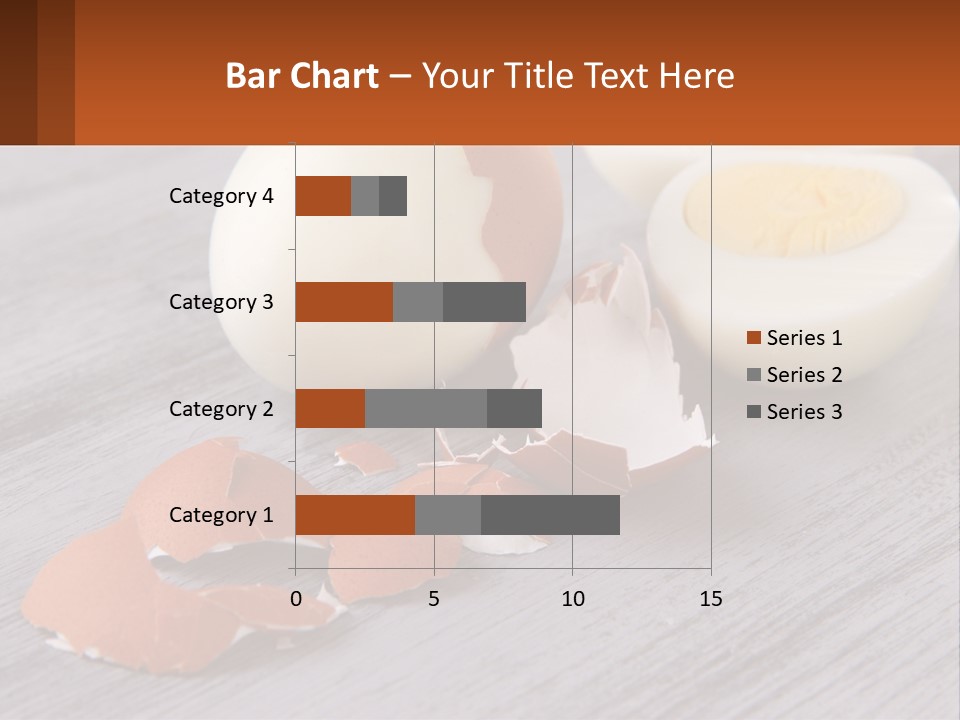 A Hard Boiled Egg On A Wooden Table PowerPoint Template