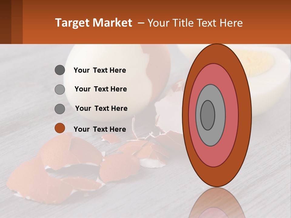 A Hard Boiled Egg On A Wooden Table PowerPoint Template