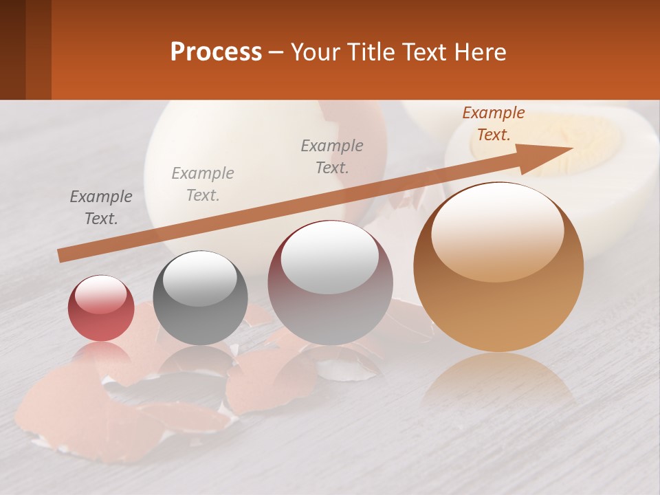 A Hard Boiled Egg On A Wooden Table PowerPoint Template