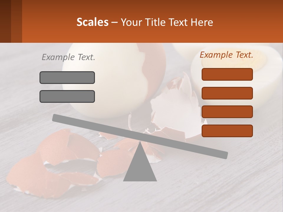 A Hard Boiled Egg On A Wooden Table PowerPoint Template