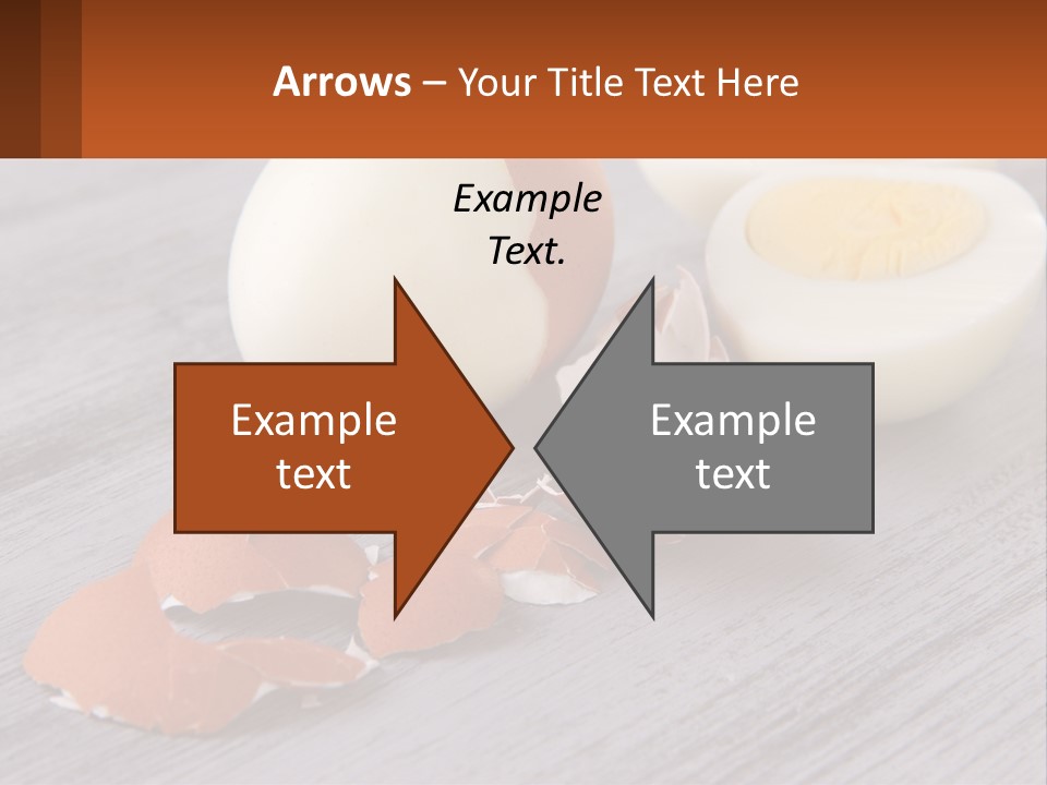 A Hard Boiled Egg On A Wooden Table PowerPoint Template