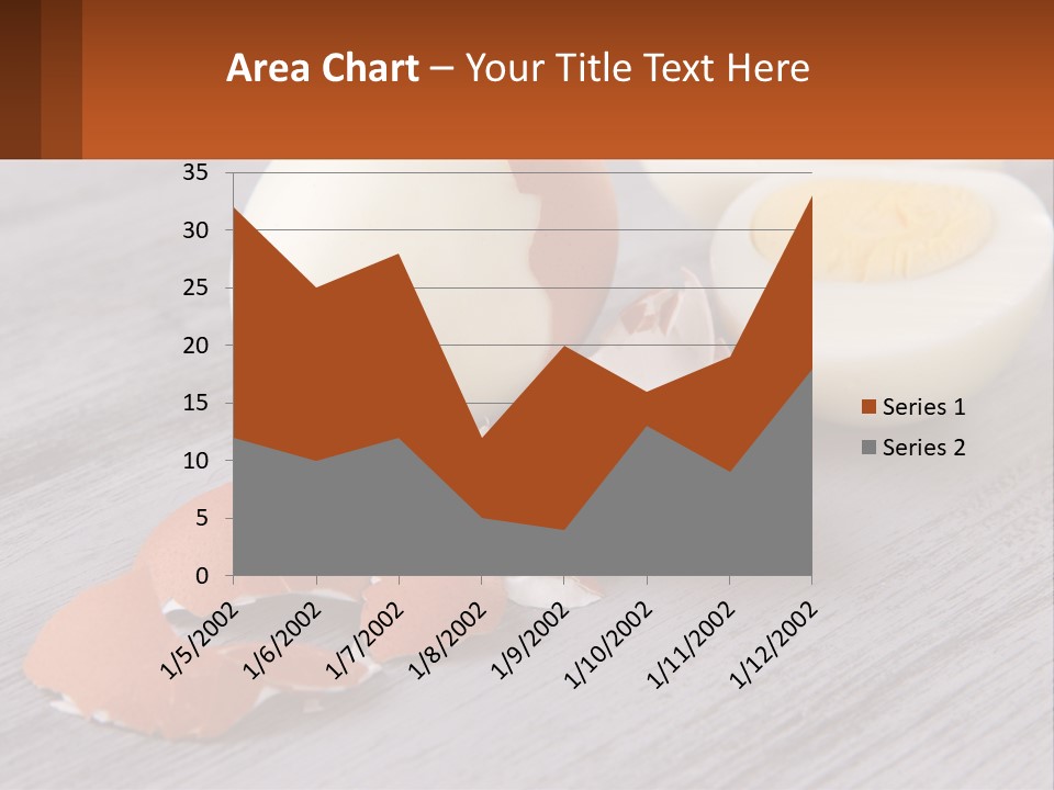 A Hard Boiled Egg On A Wooden Table PowerPoint Template