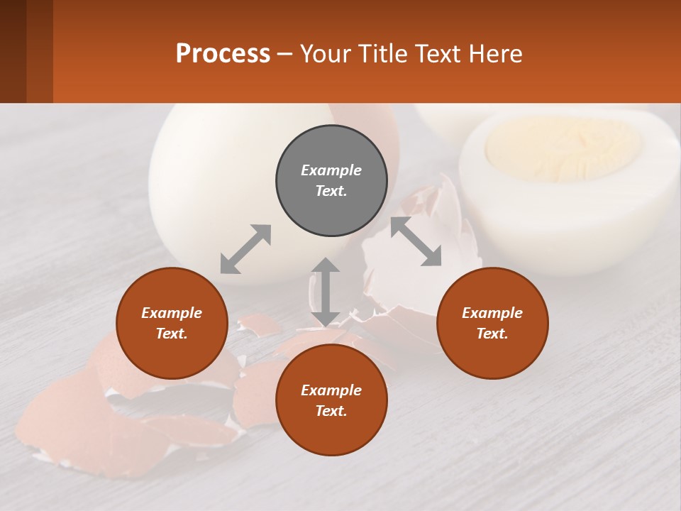 A Hard Boiled Egg On A Wooden Table PowerPoint Template